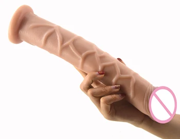FAAK 13.2 dlhé dildo s prísavkou rebrovaný farbu pleti sexuálne hračky pre ženy sexuálne produkty dospelých SM hra falošné penisu penis, sex shop