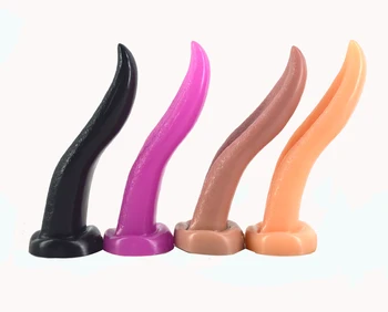 FAAK Análny realistický plug jazyk zadok plug g-spot stimulovať farbu pleti sexuálne hračky, orálny sex, erotické produkty hrubý povrch sex shop