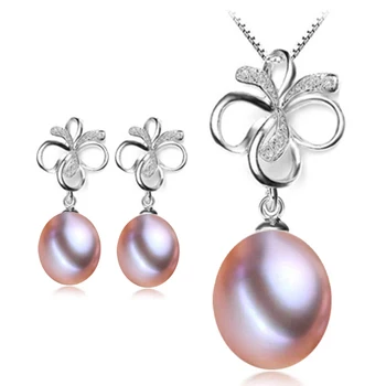 FACEY sladkovodné perly šperky sady ženy,prírodné perly sady šperkov 925 silver jemné šperky ženy trendy darček biela ružová