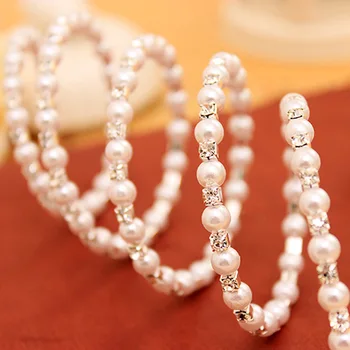 Fahsion Crystal Imitácia Perly Náramky Pre Ženy Multi Layer Široké Náramky & Bangles Pulseras Mujer Šperky