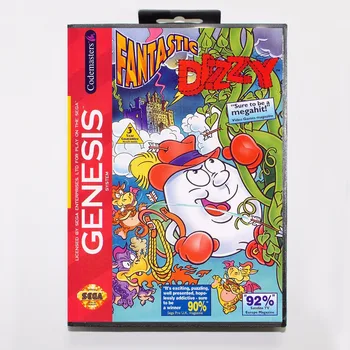 Fantastické Dizzy Hra, Kazety 16 bit MD Hra Karty S Retail Box Pre Sega Mega Drive Pre Genesis