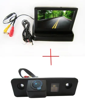 Farba Auta parkovacia Kamera pre ŠKODA ROOMSTER OCTAVIA TOUR FABIA ,s 4,3 Palcový skladacia LCD Monitor