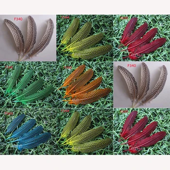 Farbené prírodné perly krídla, perie DIY bytového zariadenia ornament príslušenstvo 50 root predaj 15-20 cm 6-8 palec