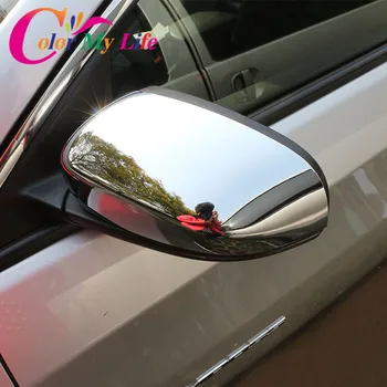 Farby Môjho Života Auto ABS Chrome Spätné Zrkadlo ochranný Kryt Zrkadla Nálepka pre Jeep Compass 2017 2018 Príslušenstvo