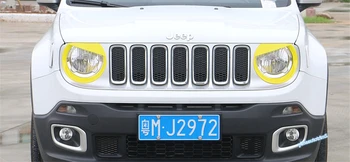 Farebne ! Pre Jeep Renegade 2016 2017 2018 ABS Vonkajšie Predné predné svetlo na Čítanie Kryt Krúžok Trim 2 Ks / Sada