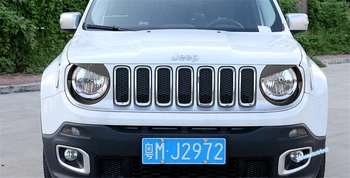 Farebne ! Pre Jeep Renegade 2016 2017 2018 ABS Vonkajšie Predné predné svetlo na Čítanie Kryt Krúžok Trim 2 Ks / Sada