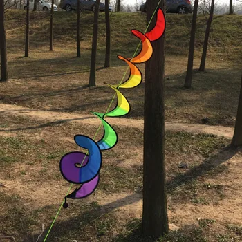 Farebné Dúhy Vietor Spinner Banner Dekorácie Pre Záhradné Dvore Park Školy Strany Camping Vonkajšie Dekorácie