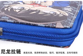 Farebné Japonské Anime Detective Conan Conan Edogawa PU Krátke Peňaženka peňaženku s Zips