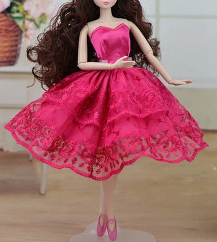 Farebné Ručne Baletné Šaty Party Šaty Princezná Čipky Oblečenie, Oblečenie Pre Bábiky Barbie Girl Najlepší Vianočný Darček Hračky Pre Deti