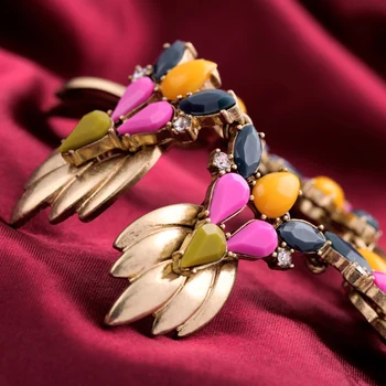 Farebné Teadrop Imitácie Drahých Kameňov Klastra Golier Náhrdelník Módne Darček Ženy Náhrdelník Indické Šperky