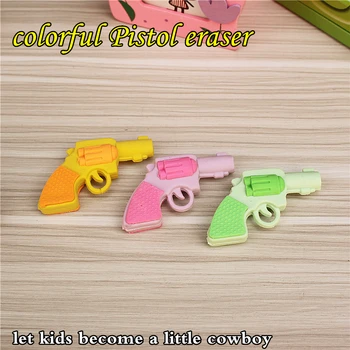 Farebné zbraň tvar gumu veľmi roztomilé kawaii veľké gumy pre Deti alebo v škole darček písacie potreby doprava zadarmo
