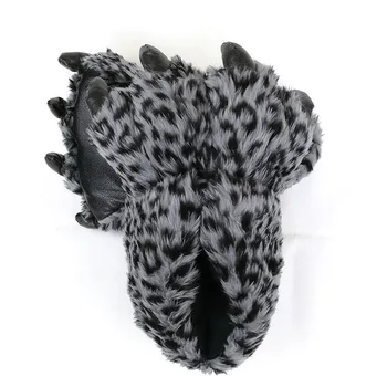 FAYUEKEY Zime Doma v Teple Packa Plyšové Leopard Papuče Tepelnej Bavlny, Mäkké Legrační Zviera Vianočné Pazúr Papuče Krytý\Poschodí Topánky