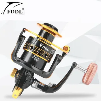 FDDL 3000/4000/5000/6000/7000 Rotujúceho Valca 13BB 5.2:1 Hliníková Cievka Spinning Fishing Cievky kovové Drag Systém 12 KG