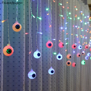 Feimefeiyou 3,5 m 96 led lampada led buľvy Rozprávkových Svetiel LED Záves String Svetlá Vnútorné Strany Interiéru led pásy