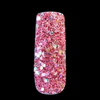 Fialová Ružová Sequin Prachu Gem na Nechty, Glitter Ozdoby na Nechty, výtvarné Návrhy priehľadný Akrylový UV Mix Lesk Prášok 3D Nail Art Tipy 278