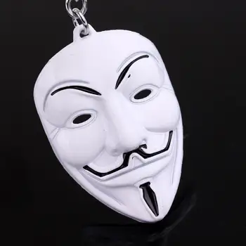 Film Príslušenstvo V for Vendetta Maska Keychain Hip Hop Krúžok na kľúče Key Reťaze pre Auto Kľúča Držiteľa