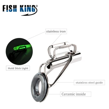 Fishking Osvetlenie Sprievodcov 5 ks/veľa Tip Set Súprava na Opravu DIY Očné Krúžky Rôznych veľkostí Nerezové Rámy S Plastovými Rýb Box