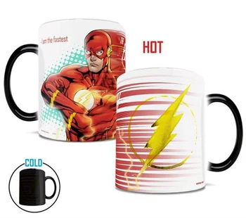 Flash hrnčeky Barry Allen hrnčeky tepla, zmenou farby káva hrnček magický hrnček porcelánu transformácia tepla odhaliť Čaj pivné Poháre