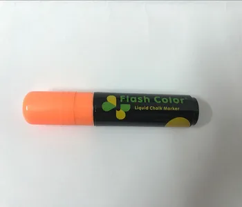 Flashcolor NOVÉ Farebné 10 mm Zvýrazňovač Fluorescenčné Mokré Kvapaliny Kriedou Neon Marker Pero, Oranžová 1PCS