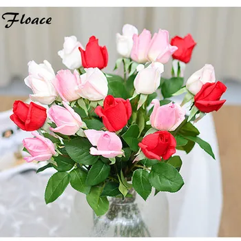 Floace 21pcs/veľa,umelé kvety ruže holding kvety, Sušené kvety hodvábneho kvetu domáce dekorácie