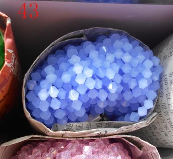 FLTMRH Vody Fialovej Farby 4 mm 100ks Bicone Rakúsko Crystal Korálky kúzlo Sklenené Korálky Voľné Dištančné Guľôčok pre DIY Šperky Robiť