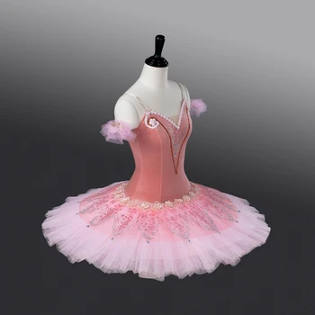Fltoture Dievčatá Ružovej Farby Tutu Šaty Žena Balet Palacinka ATS9012 10 Vrstiev Sukne Dieťa Tanečné Kostýmy Klasického Baletu Tutus