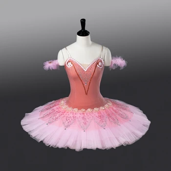 Fltoture Dievčatá Ružovej Farby Tutu Šaty Žena Balet Palacinka ATS9012 10 Vrstiev Sukne Dieťa Tanečné Kostýmy Klasického Baletu Tutus