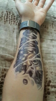 FNew Módne Muž 3D Tetovanie Robotické Rameno Nepremokavé Dočasné Tetovanie Nálepky