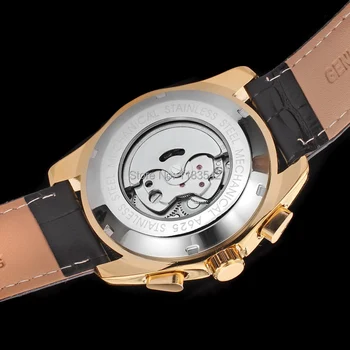 FORSINING FSG6625M3G1 nové Automatické módne oblečenie Mužov hodinky tourbillon zlaté náramkové hodinky pre mužov najlepší darček, doprava zdarma