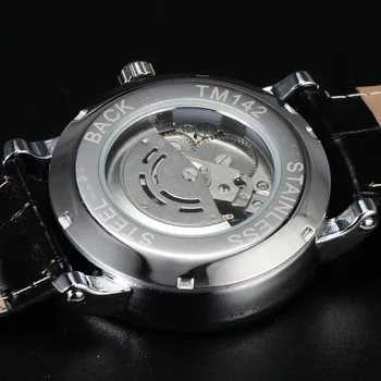 FORSINING Pánske Hodinky Top Značky Luxusných Obchodných Muži Mechanické náramkové hodinky Kožené Auto Dátum Ríme Dail Muž Automatické Hodinky