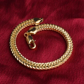 Foxtail Reťazca Náramok Zlatej farby Náramky & Prívesky Pre Ženy Šperky Femme Bileklik Pulseira Feminina Pulseras Pulseiras Láska