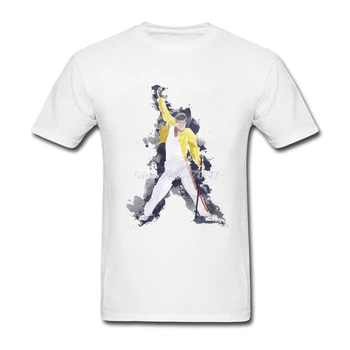 Freddie Mercury Akvarel Tričko XXXL Krátky Rukáv Vlastné Mužov Tričko Lumbálna Lol Bavlnené Tričká Pre Chlapcov