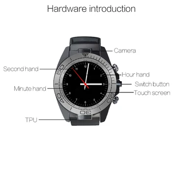 FROMPRO SW007 Bluetooth Smart Hodinky S Kamerou Krokomer Nositeľné Zariadenia Podporu Sim TF karty Mužov Smartwatch pre Android Telefónu
