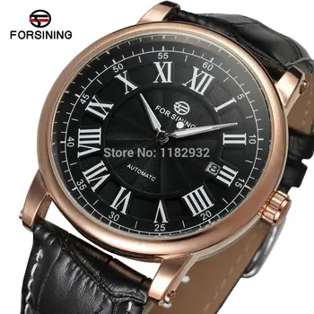 FSG8051M3R3 Víťaz najlepšiu cenu nová Automatická mužov rose gold šaty náramkové hodinky factory čiernym koženým remienkom doprava zadarmo
