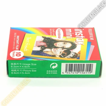 Fujifilm 40 listov Biely Okraj, 3-palcový široký a 10pcs Rainbow papier instax mini 8 filmu pre Okamžité mini 7s 9 25 50-tych 90 fotoaparát