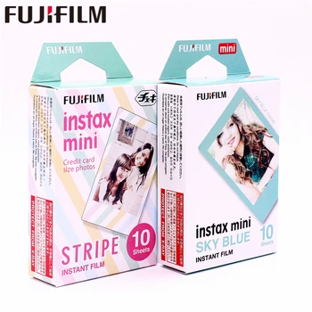 Fujifilm Fuji 20 listov Instax Mini Sky Blue + Prúžok Okamžité Film photo papier pre Instax Mini mini 8 7 25 50-tych 90 9 Fotoaparát
