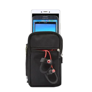 FULAIKATE 7 palcový Univerzálny Pás Taška pre Samsung Galaxy MEGA P729 Lezenie Prenosné puzdro pre Huawei P10 4 Mriežky Vrecku Taška
