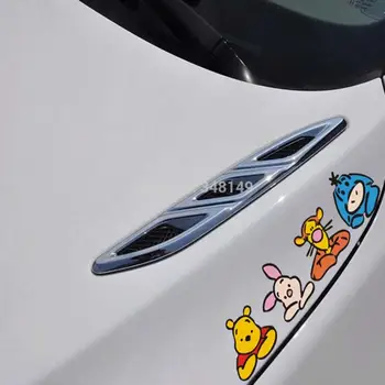 Funny Auto Nálepky Odtlačkový Medvedík rodiny nálepka pre Tesla Ford Chevrolet Volkswagen Honda Hyundai Kia Lada
