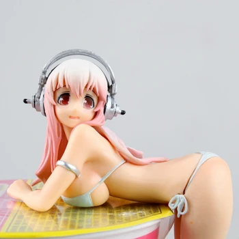 FURYU SONICO Akcie Obrázok Super Sonic Plavky Ver.Sexy PVC Anime Obrázok Bikini Sexy Dievča Akcie Obrázok Kolekcia 15 cm WX024A