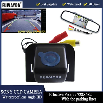 FUWAYDA SONY CCD HD Parkovanie LED 170 stupňov Auto parkovacia Kamera S 4,3 Auto Spätnom Zrkadle Monitor pre TOYOTA Prius, 2012