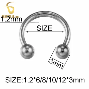 G23titan G23 Titán Kruhové Činku Nos Krúžky & Klincami Piercing ombligo Šperky SGS Certifikácia