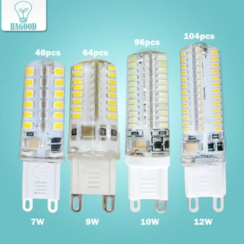 G9 G4 LED Žiarovka SMD 2835 3014 LED Lampa AC220V DC12V 3W 7W 9W 10W 12W LED Svetlo, kukurica žiarovku Vymeniť Halogénové Lampy