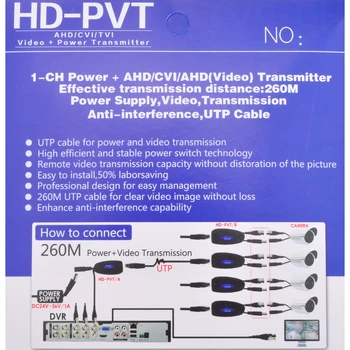 GADINAN AHD TVI CVI CCTV Kamery Power Video Cez RJ45 Sieťový Kábel, Prenos Až 260M HD-PVT Video Napájanie Vysielača
