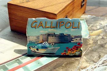 GALLIPOLI, Turecko Cestovnom ruchu obchod so 3D Živice Chladnička Magnet Plavidlá DARČEK