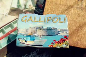 GALLIPOLI, Turecko Cestovnom ruchu obchod so 3D Živice Chladnička Magnet Plavidlá DARČEK