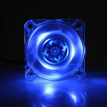 Gdstime 1 Ks Transparentný Modrý Mini 40 mm LED 4010 12V 3Pin Počítač Prípade Chladnejšie DC) Striedavý Chladiaci Ventilátor 40x40x10mm Vysoká Rýchlosť