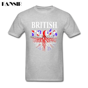 Geek, Košele Mužov Vlastné Bavlna Krátky Rukáv Britské Korene Vlajka Anglicka Rodina, Oblečenie, Muži T-shirt