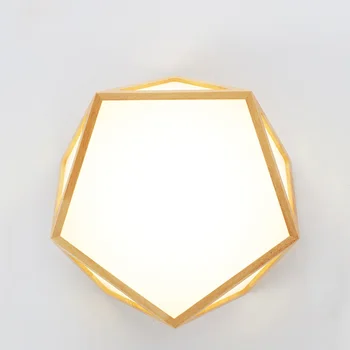 Geometria Tvorivé Drevené LED stropné osvetlenie stropné lampy, obývacia izba Lampa na strope haly lampa pre Dizajnéra