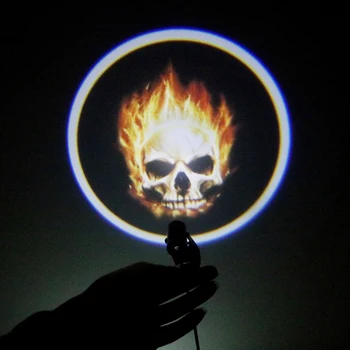 Ghost Rider Horiace Lebky Chvost Osvetlenie Loga Laserový Projektor Motocykel Pozornosti Hmlové Svietidlo 3D LED Logo Svetlo