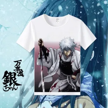 Gintama Striebro Duše T shirt Anime Sadaharu Elizabeth Koná Roztomilý Vzor T-shirt Bavlna Krátky Rukáv Tees Pre Mužov, Ženy TX052